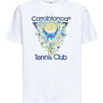 T-shirt con stampa grafica tennis club in bianco Casablanca - uomo 