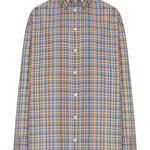 Camicia a quadri con bottoni multicolore 