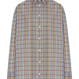 Camicia a quadri con bottoni multicolore 