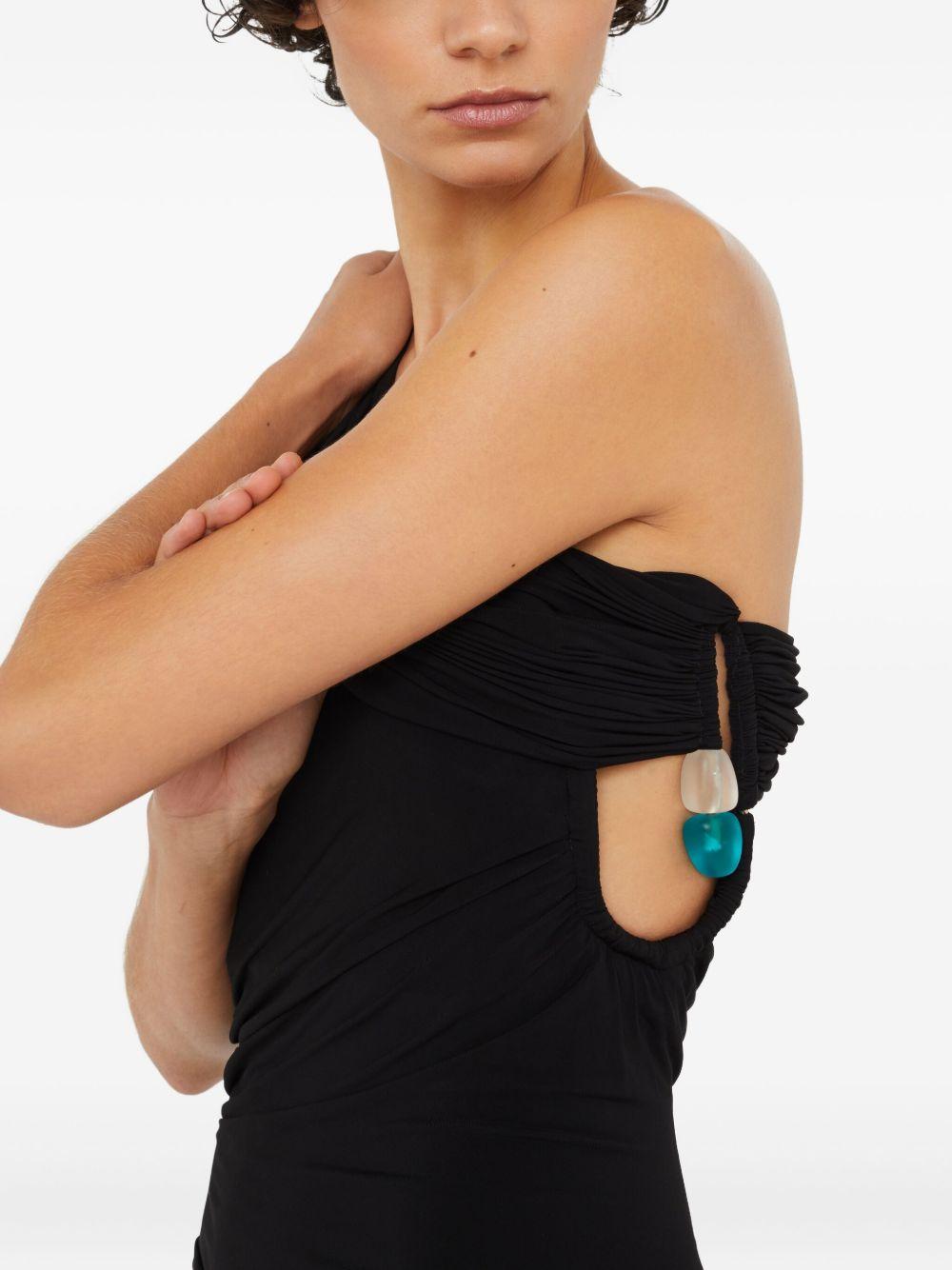 Abito Beach Glass lungo drappeggiato in nero Christopher esber - donna 