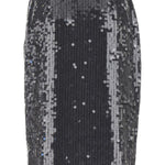 Gonna midi in paillettes in nero Rotate - donna 