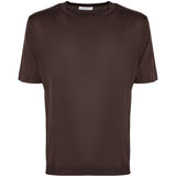 T-shirt a maniche corte in maglia  in marrone Kangra - uomo 