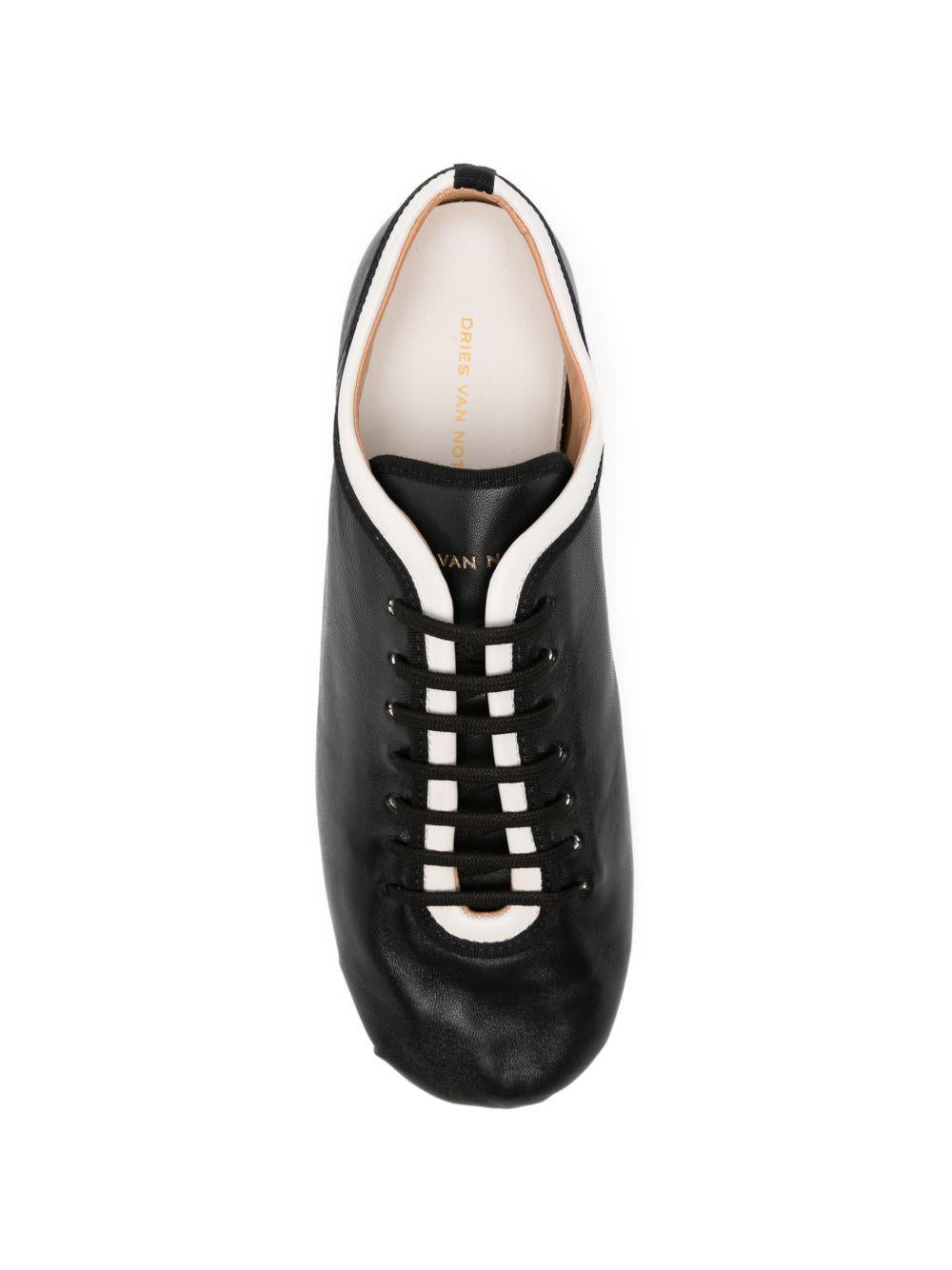 Sneakers allacciate in pelle nappa in nero  Dries van noten - donna 