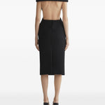 Abito scolpito con spelle scoperte in nero Mugler - donna 