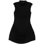 Abito mini a collo alto in nero GIUSEPPE DI MORABITO - donna 