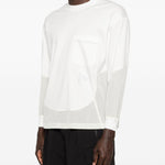 T-shirt a maniche lunghe con tasca in bianco And wander - uomo 