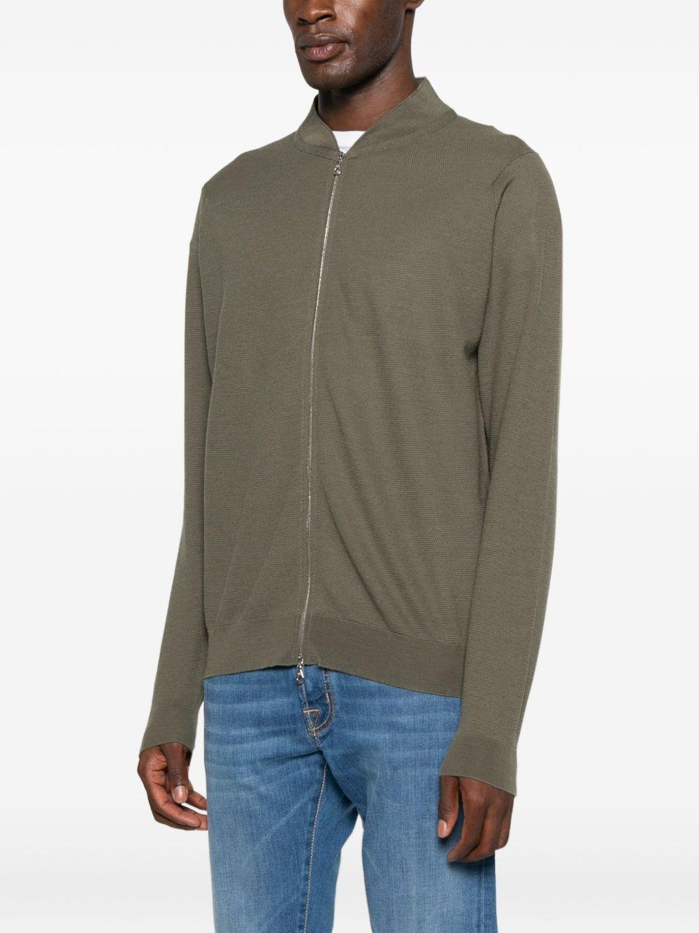 Bomber con zip in verde John smedley - uomo 