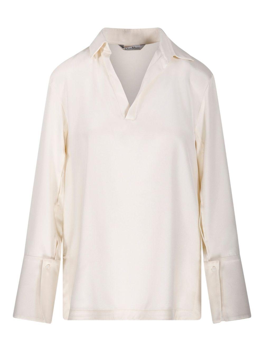 Blusa con scollo a V  dover in avorio Maxmara - donna 