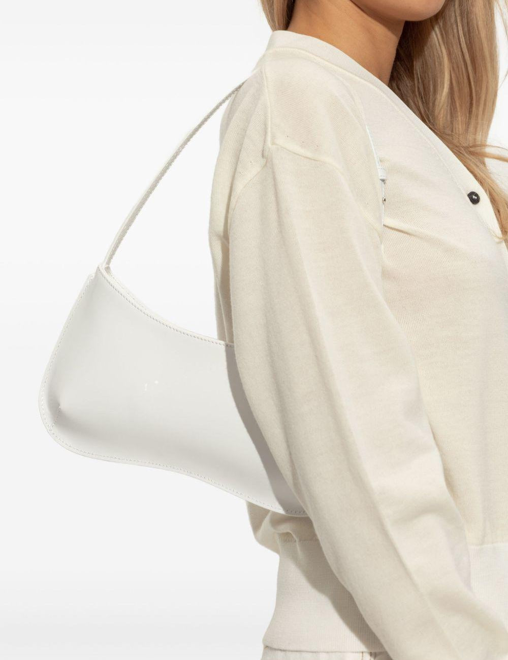 Borsa a spalla le bisou perle in bianco Jacquemus - donna 