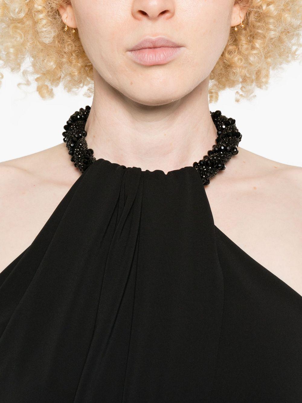 Abito lungo con scollo halter in nero Amen - donna 