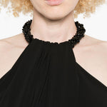 Abito lungo con scollo halter in nero Amen - donna 
