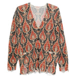 Cardigan con stampa paisley in rosso R13 - donna 