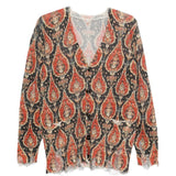 Cardigan con stampa paisley in rosso R13 - donna 