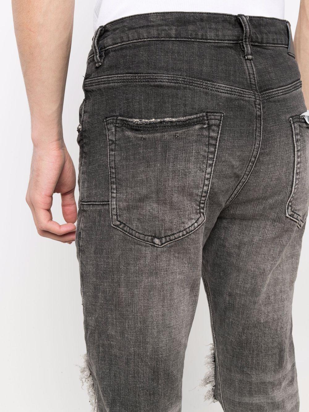 Jeans slim a vita bassa in grigio Purple - uomo 