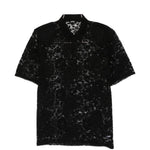 Camicia in pizzo floreale in nero Venuja - donna 