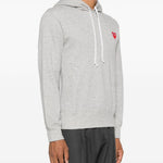 Felpa con applicazione in grigio Comme des garcons play - uomo 