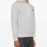 Felpa con applicazione in grigio Comme des garcons play - uomo 