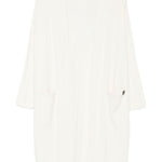 Cardigan lungo in filato di cachemire giusto in bianco Maxmara - donna 