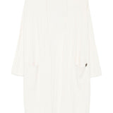 Cardigan lungo in filato di cachemire giusto in bianco Maxmara - donna 