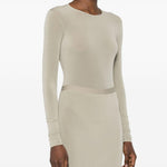 Body semi trasparente in verde Wardrobe.Nyc - donna 