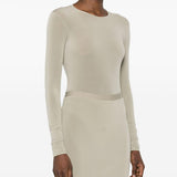 Body semi trasparente in verde Wardrobe.Nyc - donna 