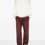 Felpa Star con cristalli in cotone bianco 