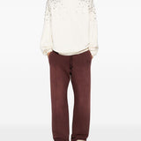 Felpa Star con cristalli in cotone bianco 