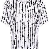 T-shirt con stampa grafica in nero e bianco Comme Des Garcons - donna 
