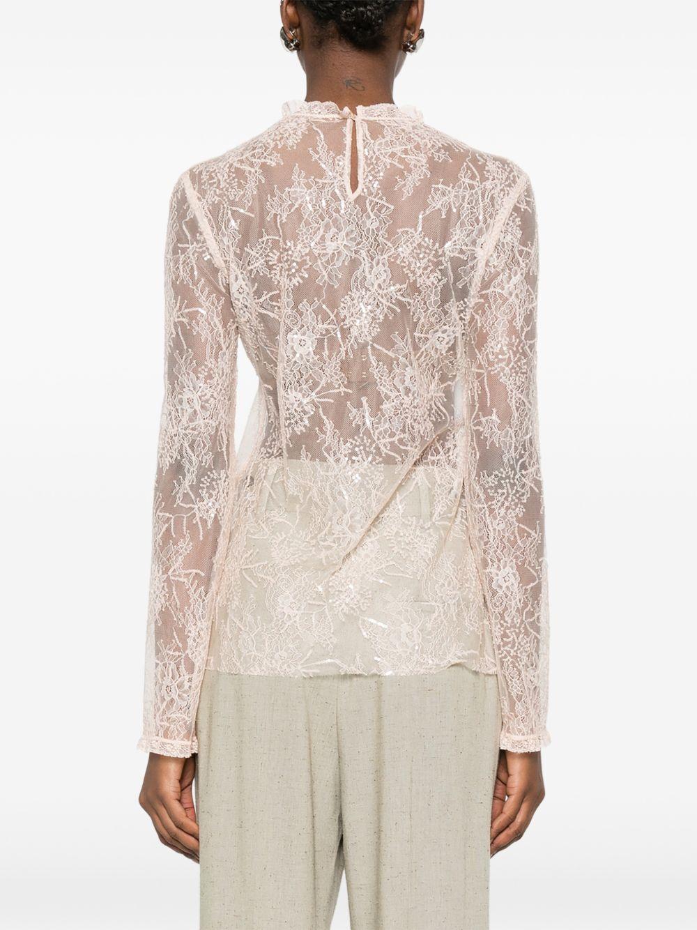 Top in pizzo rosa Alberta Ferretti - donna 