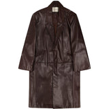Cappotto monopetto in pelle in marrone Entire Studios - unisex 