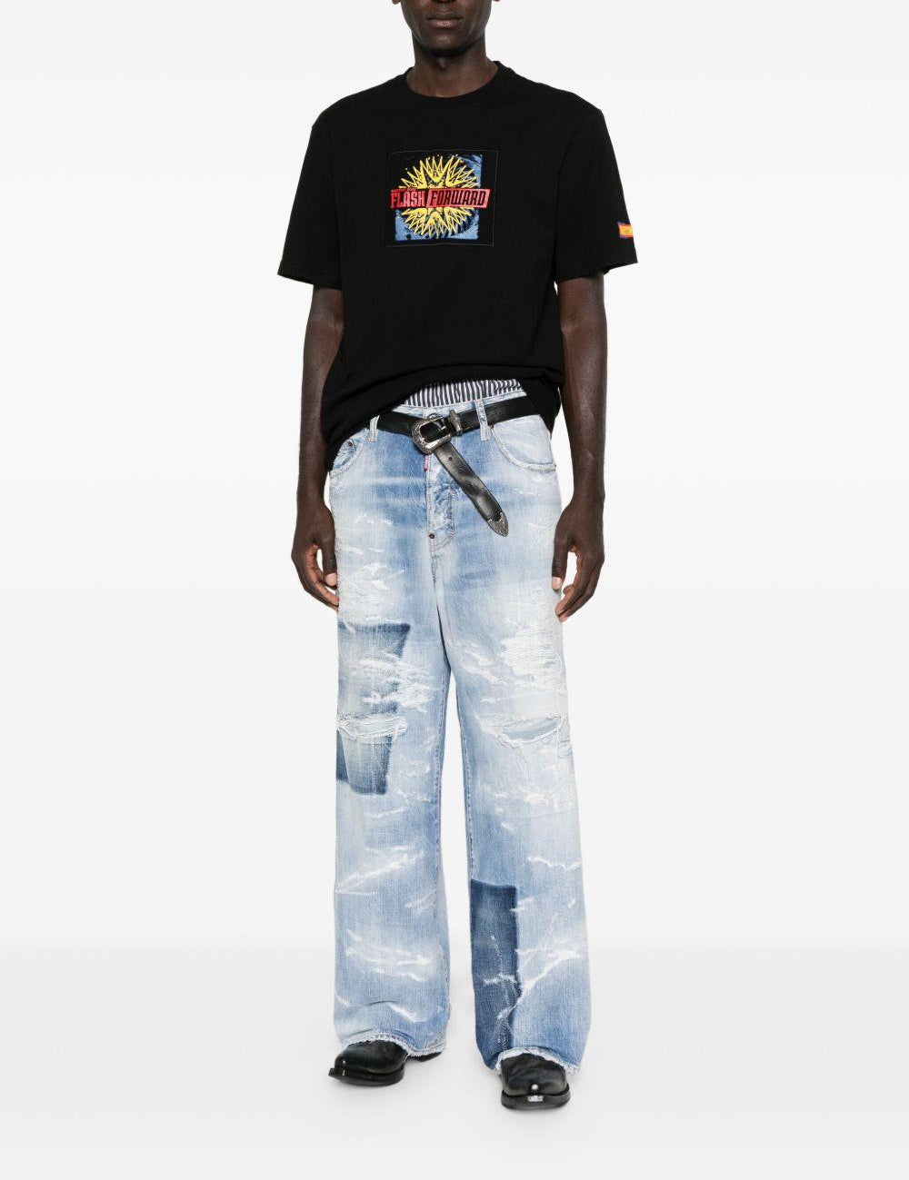T-shirt con stampa grafica in nero Martine rose - uomo 