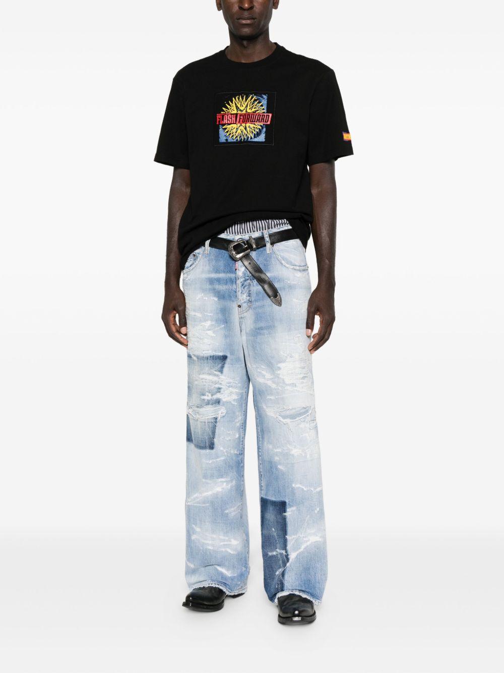 T-shirt con stampa grafica in nero Martine rose - uomo 