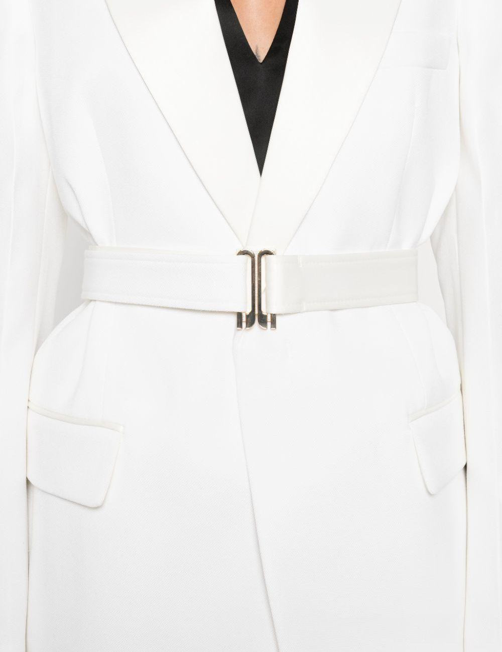 Blazer con revers a lancia con cintura in bianco Victoria beckham - donna 