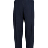 Pantaloni con pieghe in blu Brunello cucinelli - uomo 