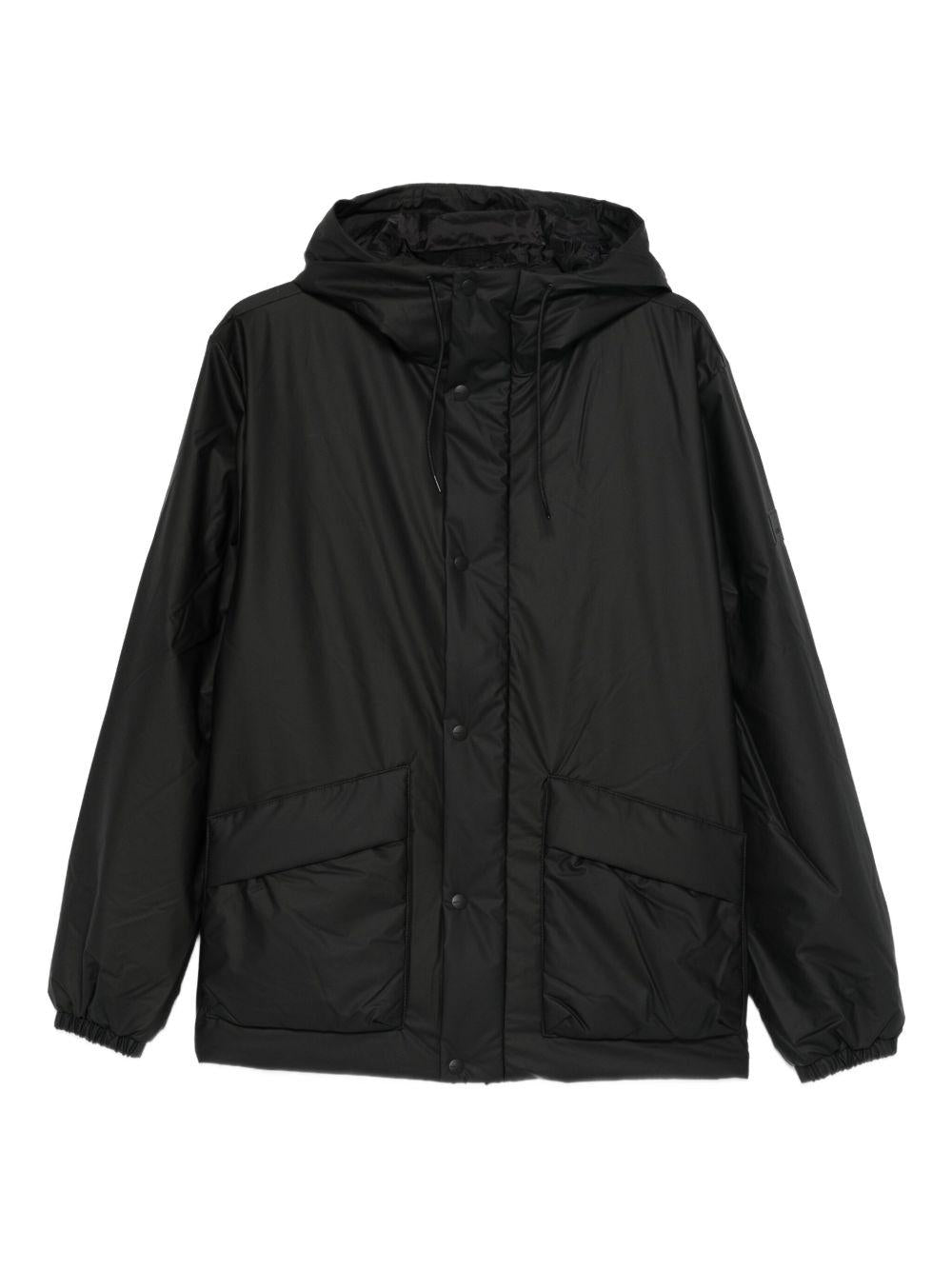Giacca con cappuccio e tasca Lohja in nero Rains - uomo 