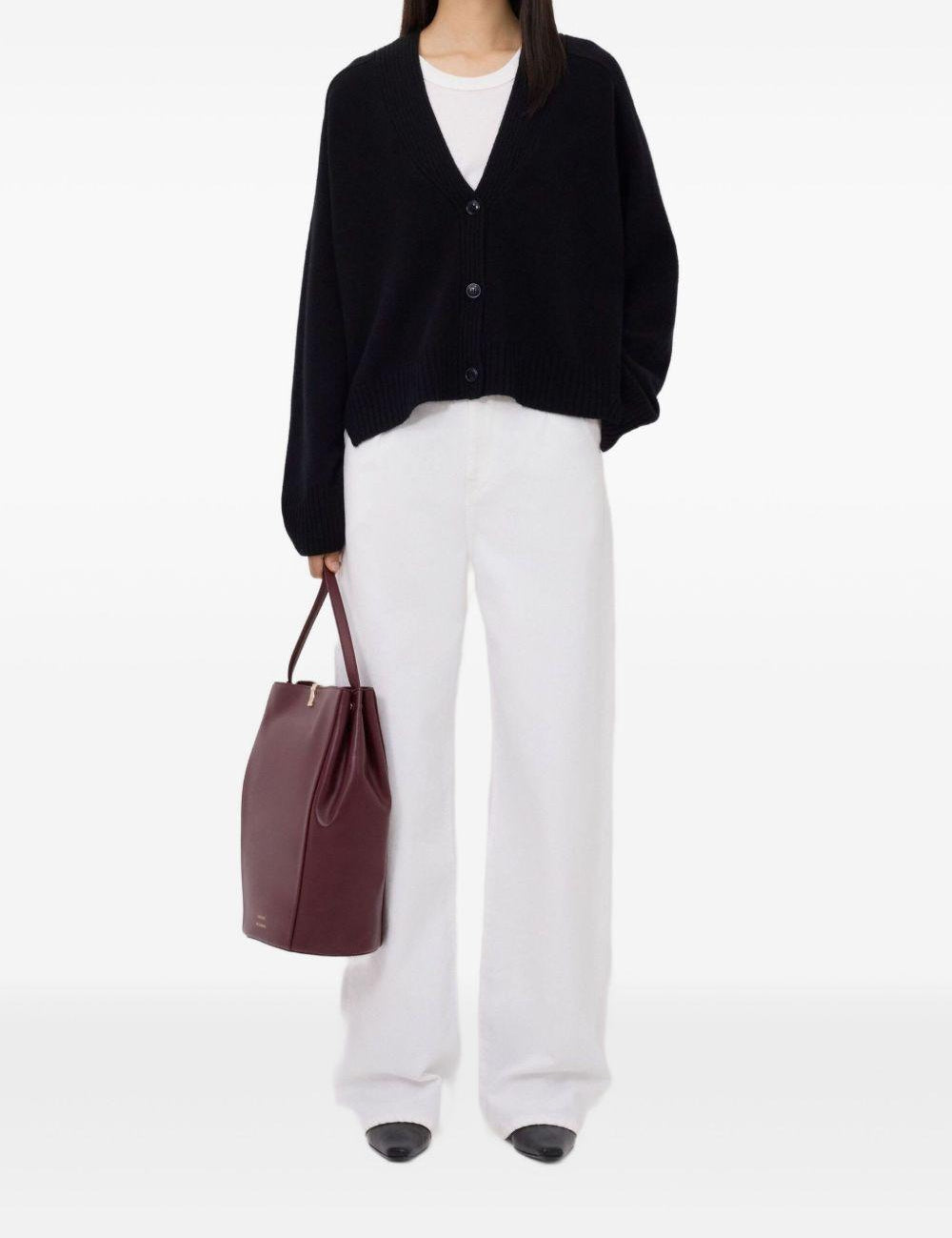 Cardigan Kaia con bottoni in nero LouLou de Saison - donna 