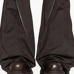 Pantaloni con zip in marrone Rick owens - uomo 