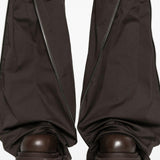 Pantaloni con zip in marrone Rick owens - uomo 