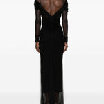 Abito midi con spalle scoperte in nero Christopher Esber - donna 