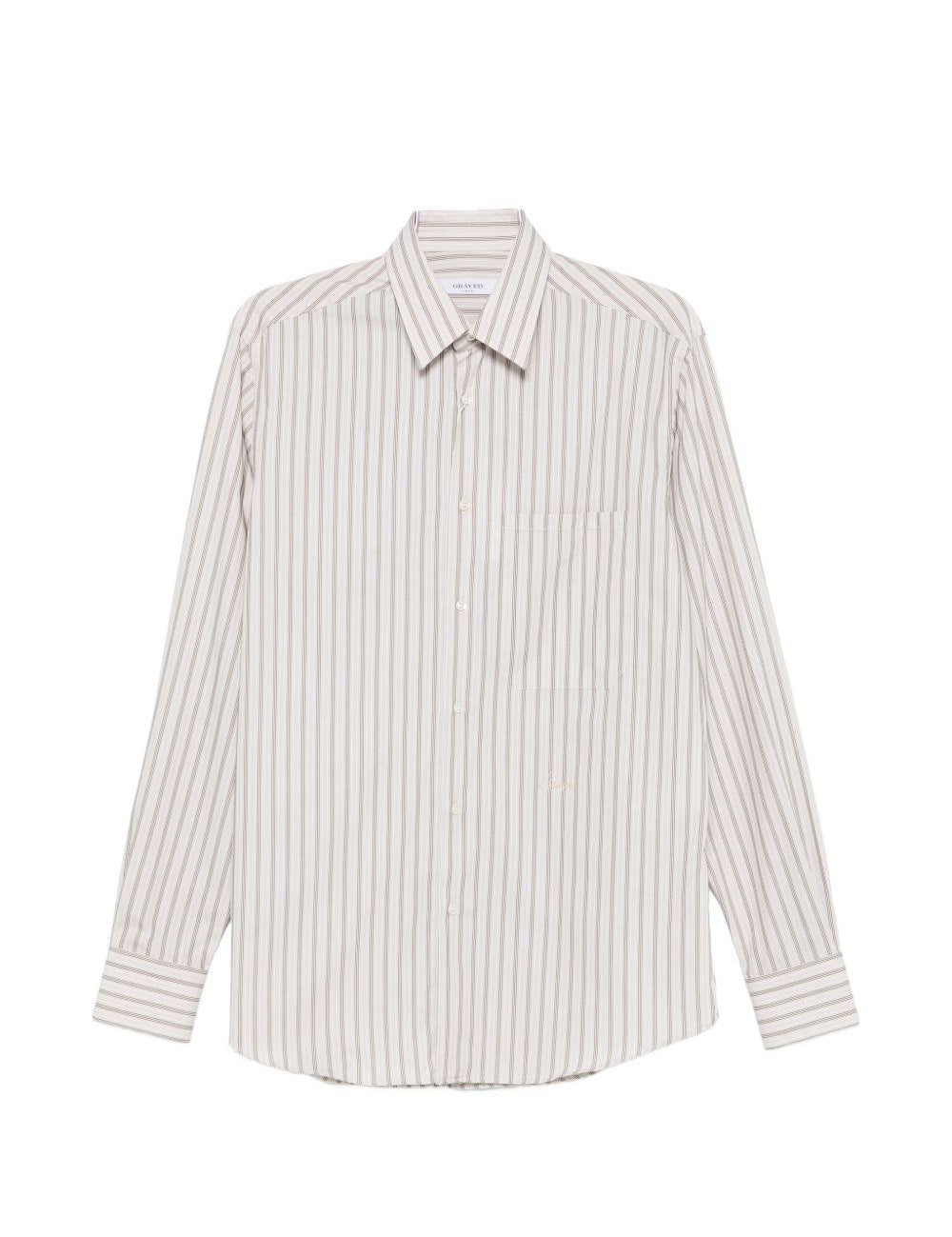 Camicia ralph a righe in beige grayed - uomo 