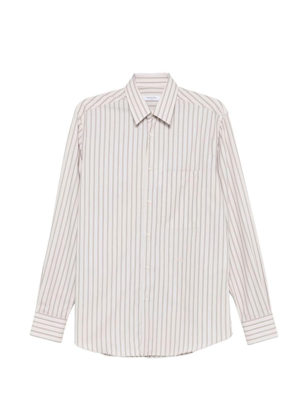 Camicia ralph a righe in beige grayed - uomo 