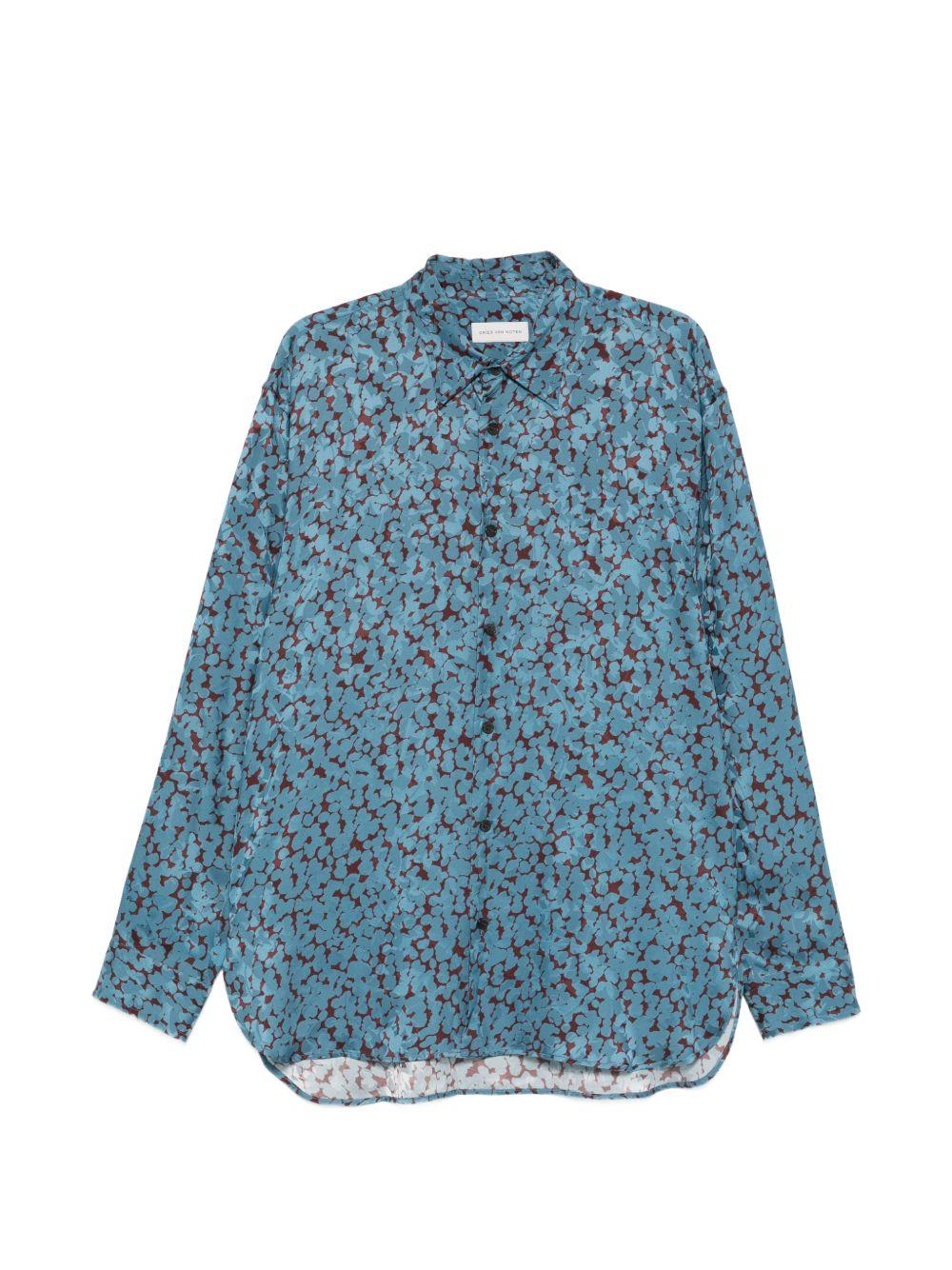 Camicia in viscosa croom multicolore Dries van noten - uomo 
