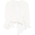 Blusa con rushes in bianco Rowen rose - donna 