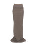 Rick Owens gray maxi fishtail skirt - women's