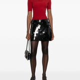Minigonna Max con paillettes in nero Staud - donna 