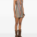 ABITO CORTO SCOLLO ALL'AMERICANA MULTICOLOR MISSONI - DONNA 