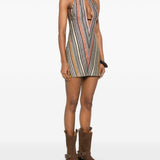 ABITO CORTO SCOLLO ALL'AMERICANA MULTICOLOR MISSONI - DONNA 