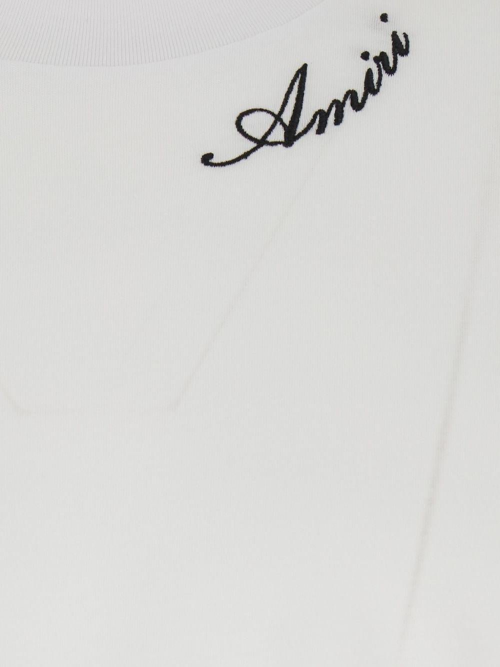 T-shirt a maniche corte con logo  in bianco 