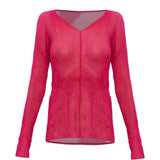 Top con scollo a v plissettato in rosa Issey miyake - donna 