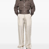 Giacca crop trapuntata in marrone Rick Owens x Moncler - unisex<BR/> 